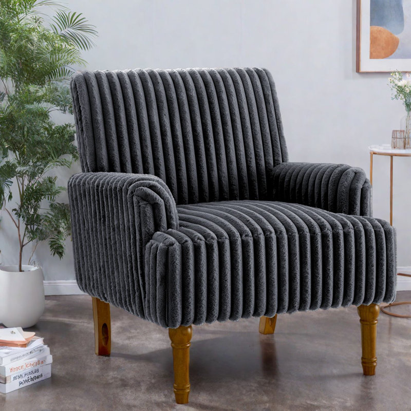 Chaises d'appoint confortables, style moderne en velours côtelé pour la maison