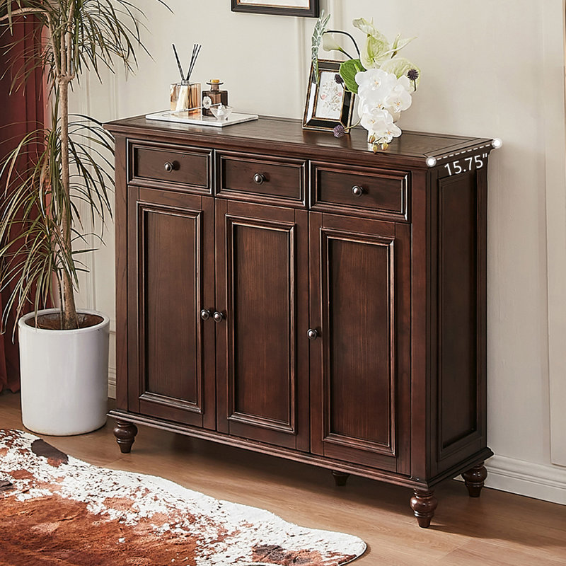 Banc de rangement en bois manufacturé brun
