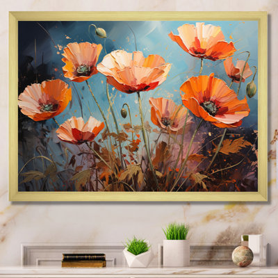 «Orange Poppies Poppy Euphoria III», reproduction sur toile