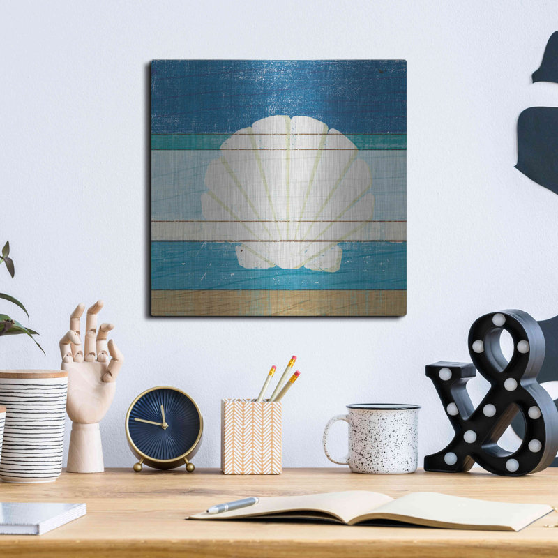 Luxe Beach Art «Beachscape Shell V2» par Michael Mu «Beachscape Shell V2» par Michael Mullan, H 12 po x l 12 po