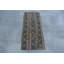Tapis bleu classique en laine rayé 20,5 x 48,8 pouces