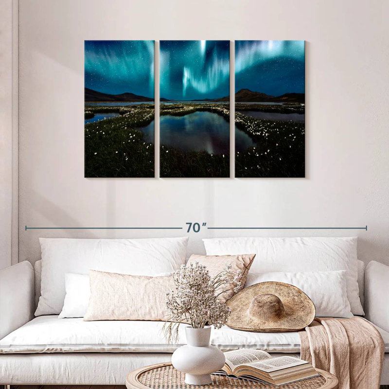 Alvord Landmannalaugar Northern Lights, H 28 po x l 45 po