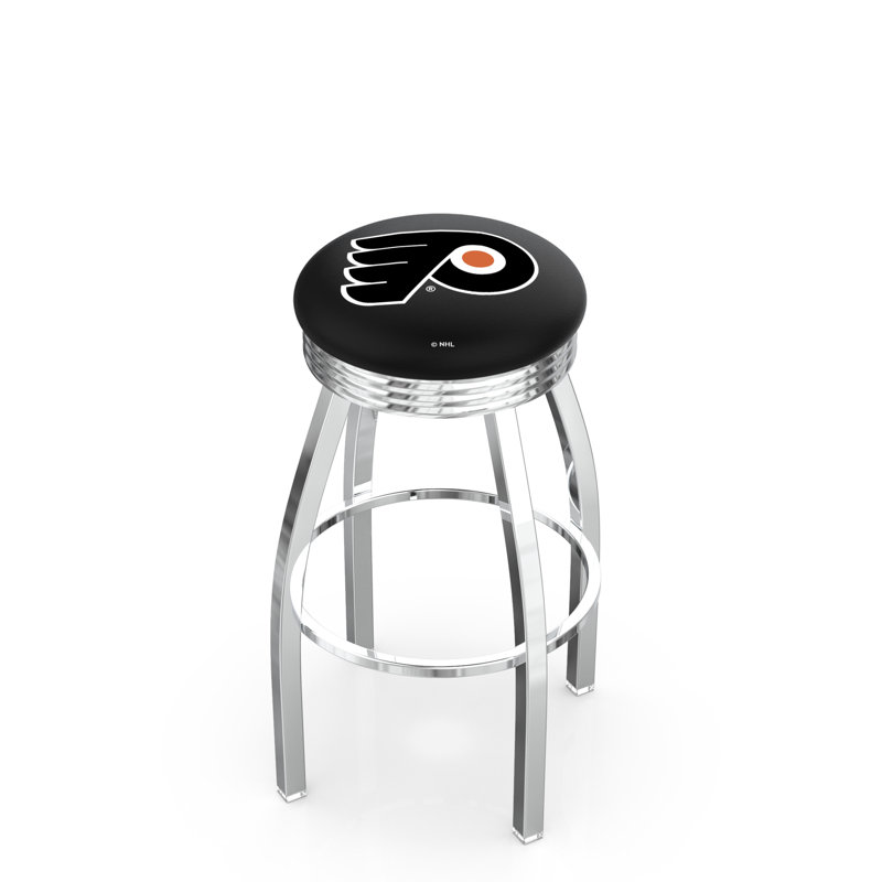 NHL Swivel Bar Stool, Philadelphia Flyers - Black, Bar Stool ( 30" Seat Height)