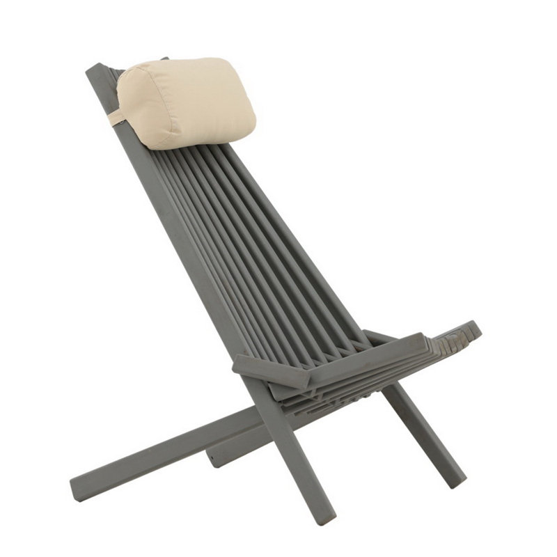 Chaise d'extérieur pliante Lashawn, Gris