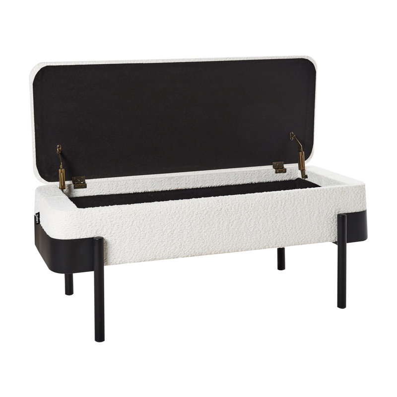Storage Bench WARREN Chenille, White
