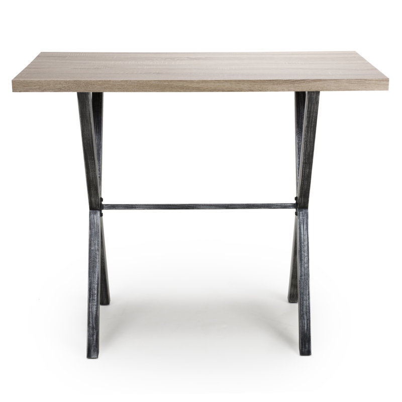 Basinger Rectangular Dining Table with Iron Base