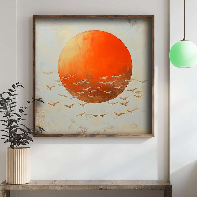 Decorative Framed MDF Painting, 13.39" H x 13.39" W