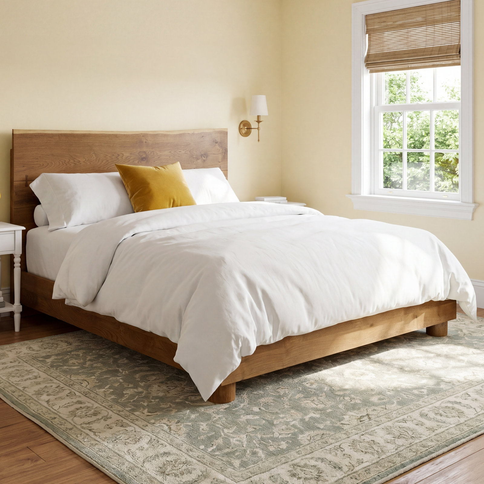 Cortina Solid Oak Bed, King