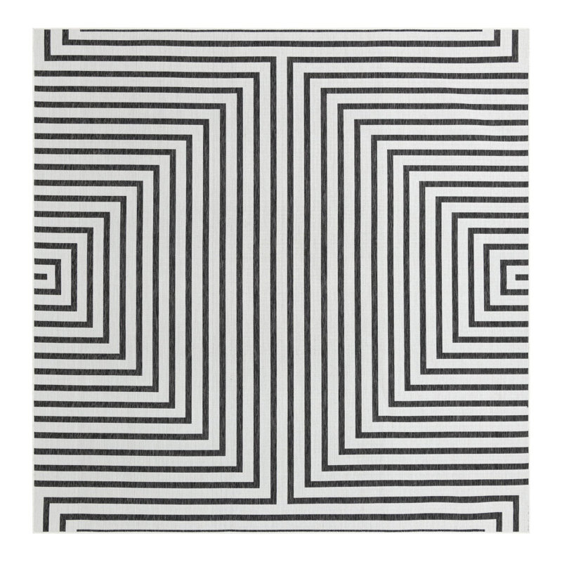 Geometric Indoor / Outdoor Rug, Square 10'