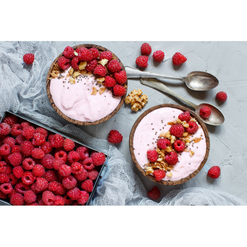 Raspberries Smoothie - Wrapped Canvas Print, 51cm H x 76cm W x 3.8cm D