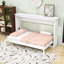 Lit simple escamotable en bois avec lattes