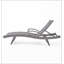 Chaise longue en osier crème