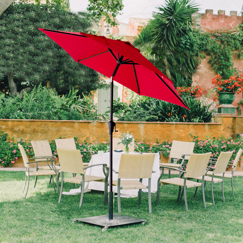 Parasol de table d'extérieur 7,5 pi Chittenden, 7,5 pi, Rouge