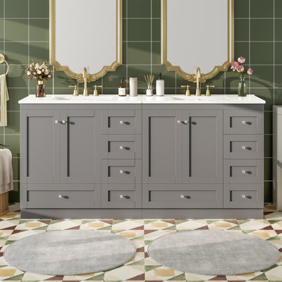 Ensemble de meuble-lavabo double 72 "