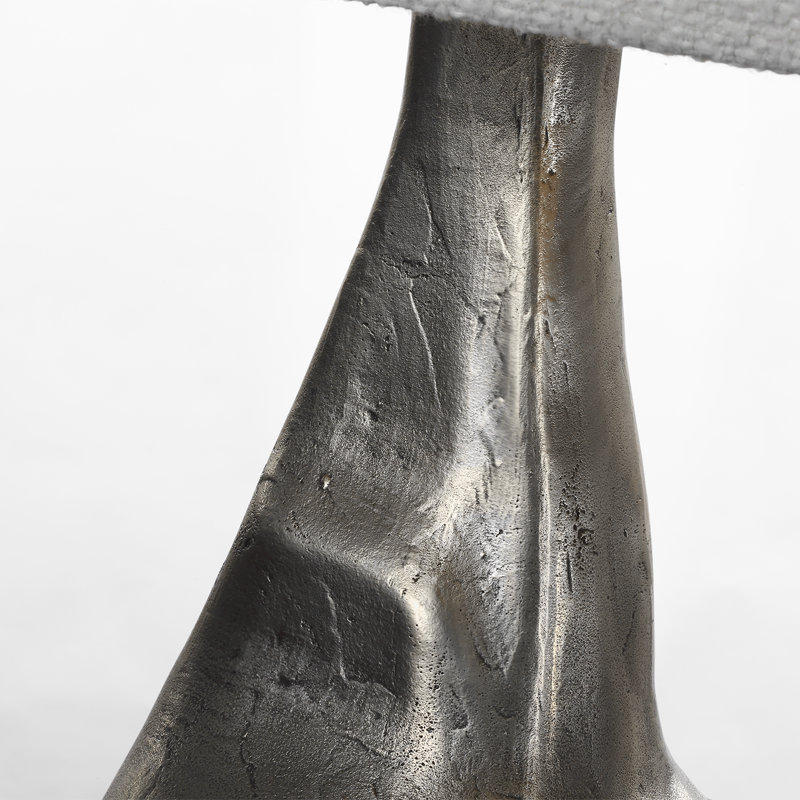 Anne-Marie Barton Terra-Forma 23" Right Table Lamp with Boucle Shade, Gray, Brass