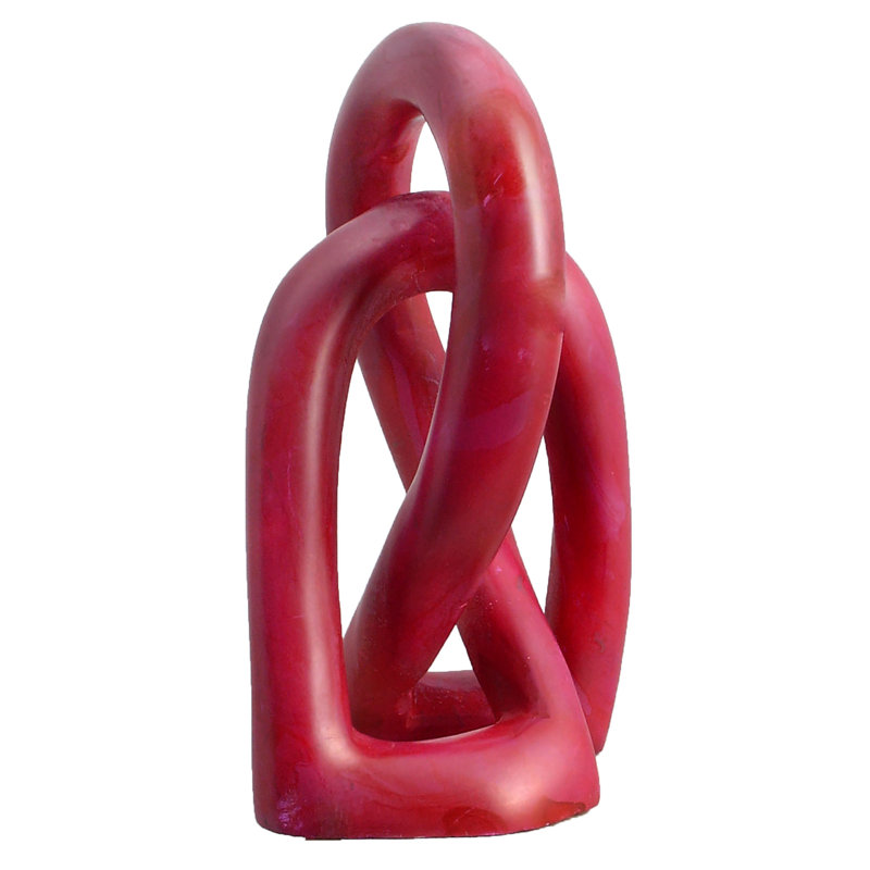 Menke Abstract Figurines & Sculptures, 8" H x 3" W x 3" D, Red