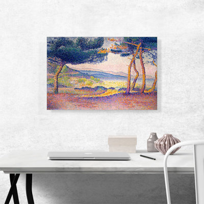 «Pines Long the Shore 1896» par Henri-Edmond Cross - reproduction d'art sur toile tendue