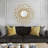27.6" Glam Metal Round Gold Wall Mirror Sun Shine Home Decor For Living Room