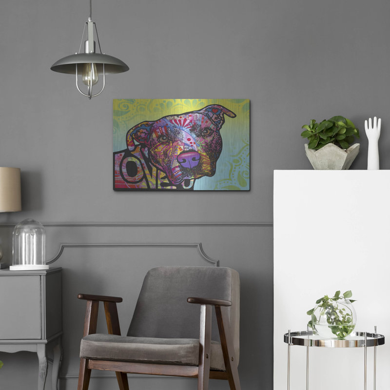 «Love You Pit Bull» par Dean Russo, H 16 po x l 24 po