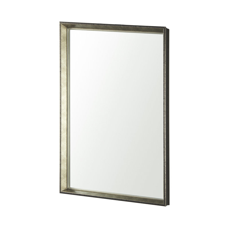 Miroir en bois manufacturé étain, Rectangulaire, 38 po x 26 po