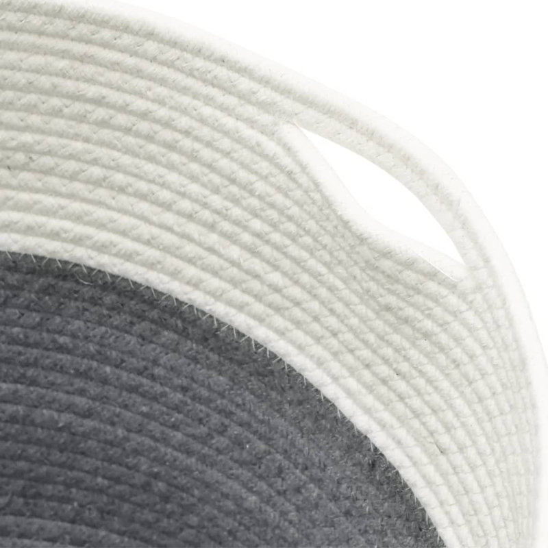 House Of Hampton Fabric Decorative Basket, Grey/White