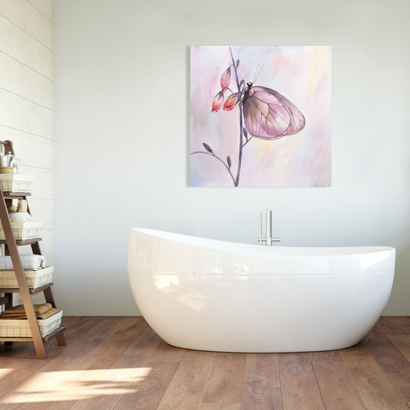 Delicate butterfly - Pink Bedroom Canvas for Home Decor