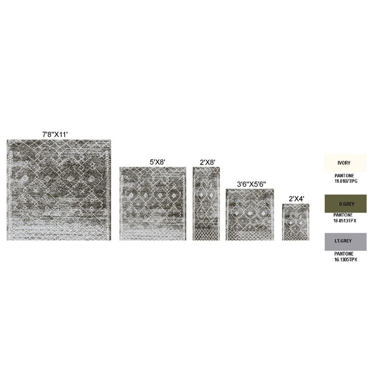 Tapis gris Newagen, Rectangle 3 pi 6 po x 5 pi 6 po