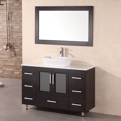 Ensemble de meuble-lavabo simple 48" avec miroir Pratt