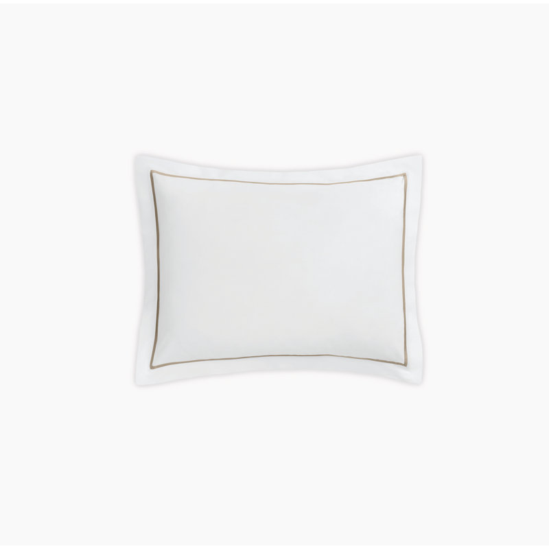 Gatsby Pillow Sham, White/Champagne, Boudoir