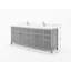Teck Sonoma X P 22 po D Meuble-lavabo double en gris clair délavé avec quartz Cove Edge