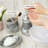 Brushed Silver/Gray Soap Dispenser