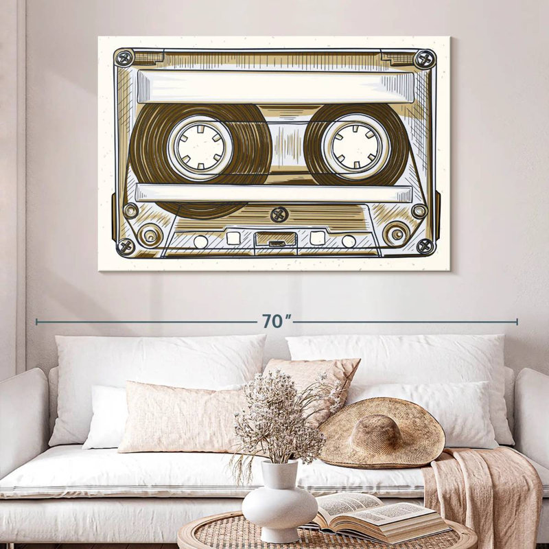 Abarca Audio Cassette, 34" H x 51" W