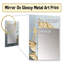 Or doré blanc pivoine fleur III - grand miroir mural pivoine, miroir unique moderne, art imprimé en métal-605681648