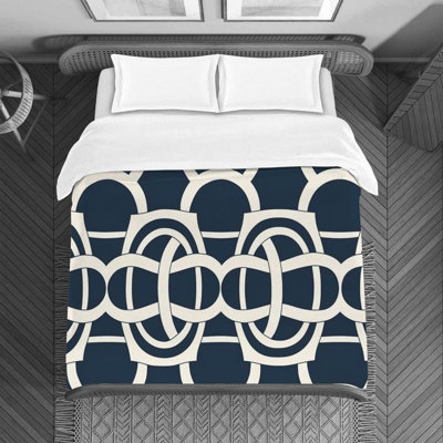 Funky Polyester Geometric Shapes Duvet Cover
