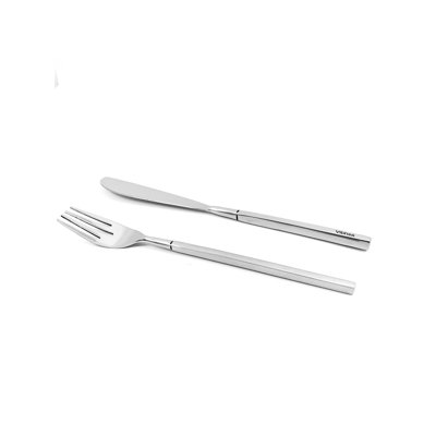 Polished Dinner Fork and Knife Set, Service for 6