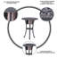 Table bistro ronde en aluminium 21 po