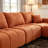 110" Modular Sectional Sofa, L Shape With Extralarge Seat, Pullline Design, Movable Ottoman, High Density Foam, Free Combination, Sturdy Metal&Wood Frame, Boucle Fabric-1128269112