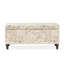 Beige avec revêtement en lin, structure en bois, siège de rangement coloré, décontracté et fonctionnel, tissu, aspect contemporain