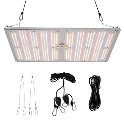 300W Dimmable Full Spectrum LED Grow Light for Indoor Plants – Sunlike Quantum Board, Red & IR, For Seedlings, Vegetables, Bloom, Hydroponics, Grow Tent – 120V US Plug
