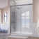 55" - 59'' W x 72'' H Double Sliding Door Semi-Frameless Shower Door With Two Towel Bars