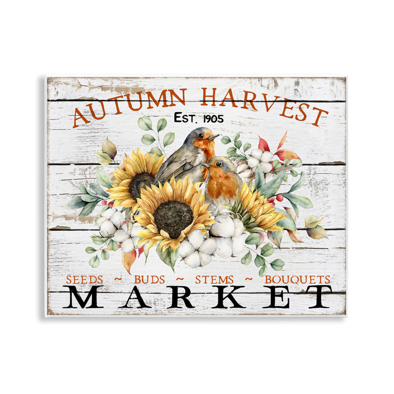Art automnal sur toile, marché d'automne par Creatif Belle