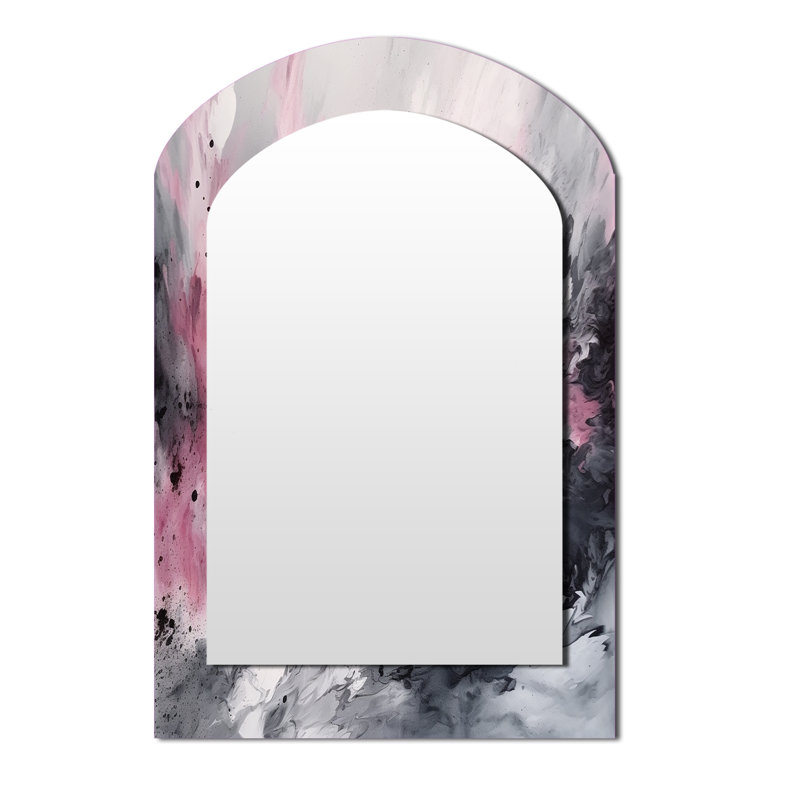 Miroir mural Evolving In Pink Grey, 43 po x 33 po