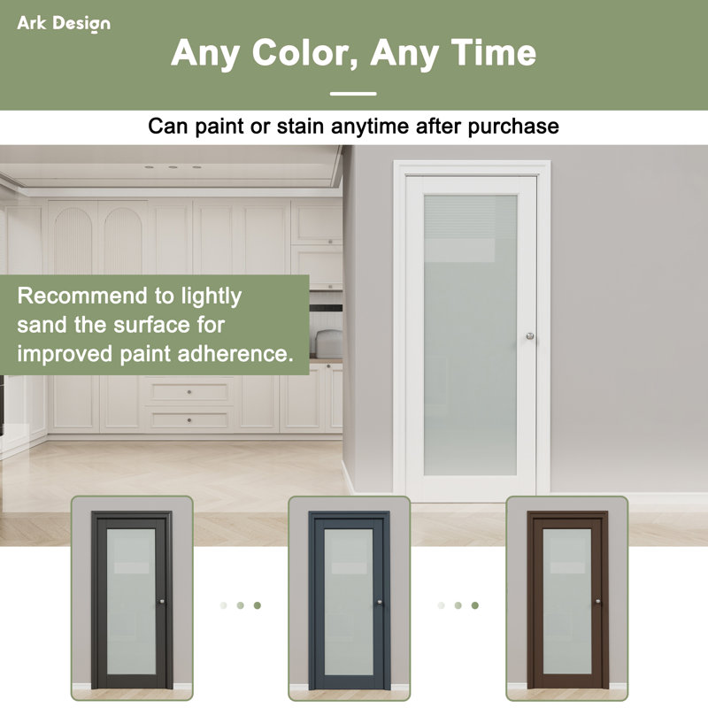 80'' Solid Core Wood Paneled Prefinished Standard Door Without Installation Hardware Kit, 36" x 80"