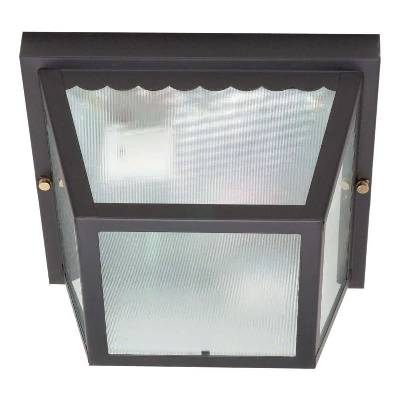 Pothier 2 - Bulb Outdoor Flush Mount, Black