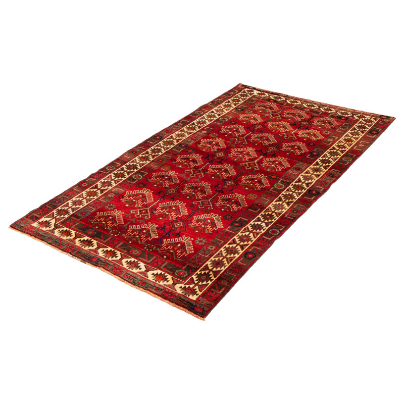 Tapis rouge foncé Ganya 5 pi 1 po x 9 pi 6 po