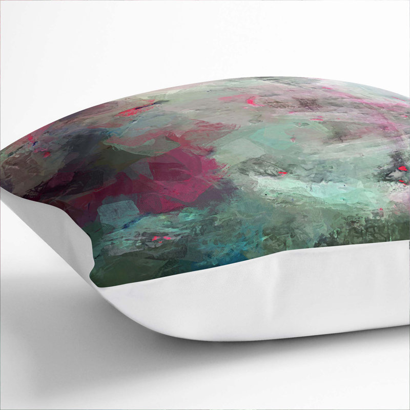 Colour In Motion Abstract Square Throw Cushion, 40 x 40 cm, White