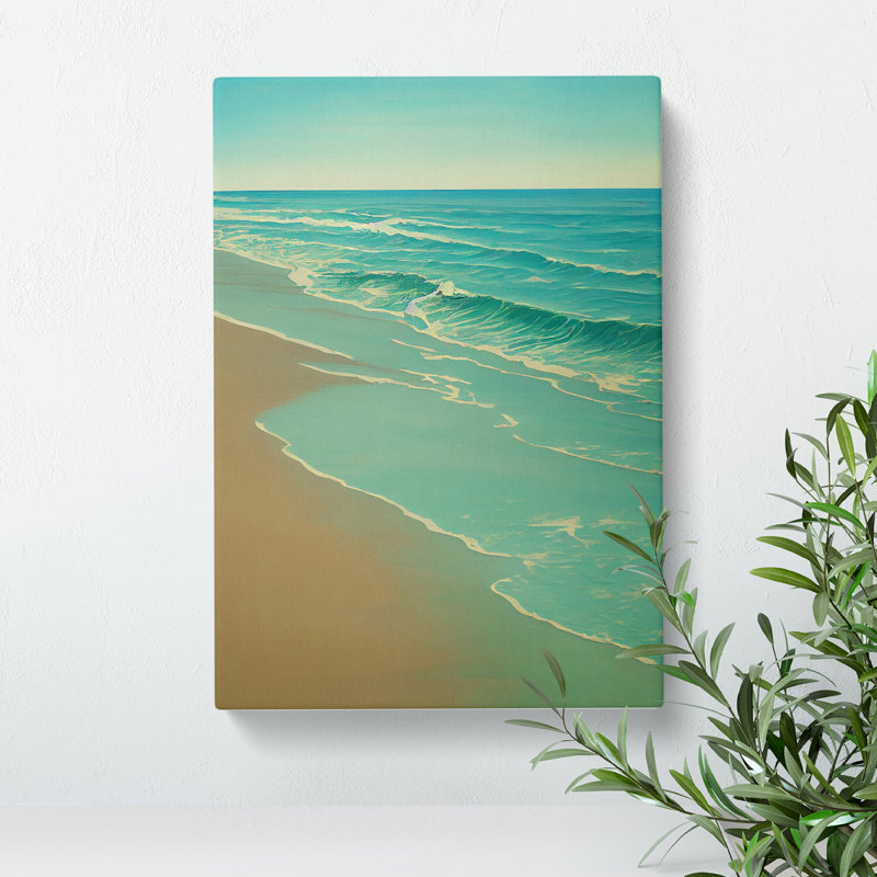 XV1022-1288X Calm Beach - Print, Wrapped Canvas, 50cm H x 35cm W x 3cm D, No Matte