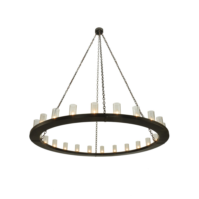 Lustre de roue de wagon ombré 24 lumières Newsome