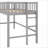 Twin Size Pine Wood &amp; MDF Low Loft Bed with Ladder Slide No Box Spring Gray-891650333