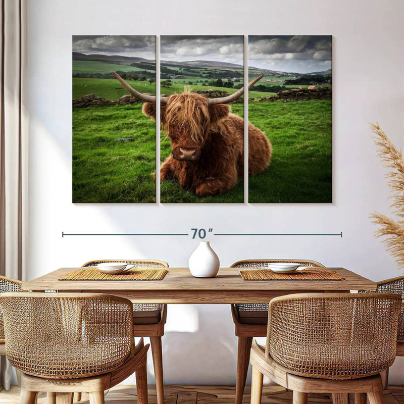 Mellow Highland Cow, 42" H x 65" W